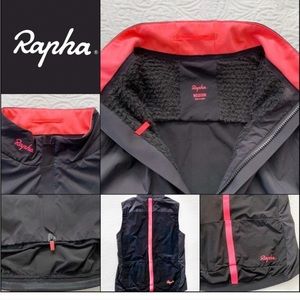 Rapha black and pink lightly insulated cycling vest women’s medium